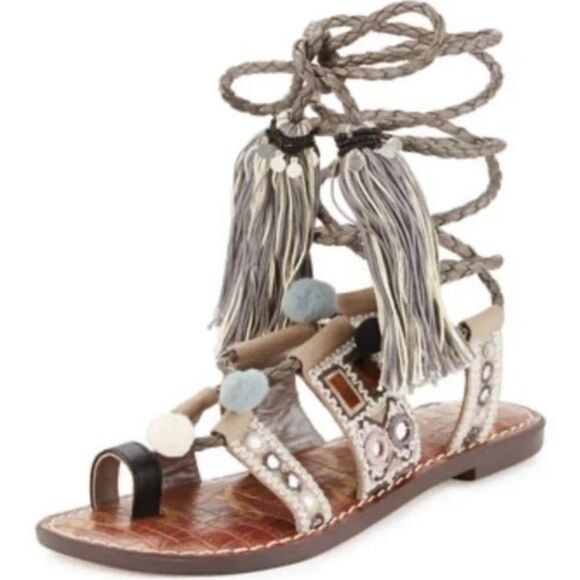 Sam Edelman Gretchen Embellished Gladiator Sandals Size 9 - Picture 5 of 5